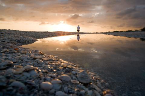 Sunset at Bowman's Beach.