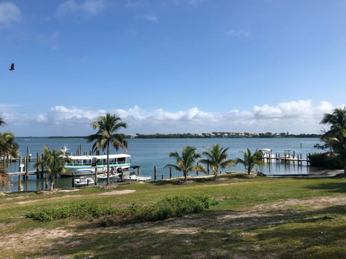 views of the water while dining outdoors